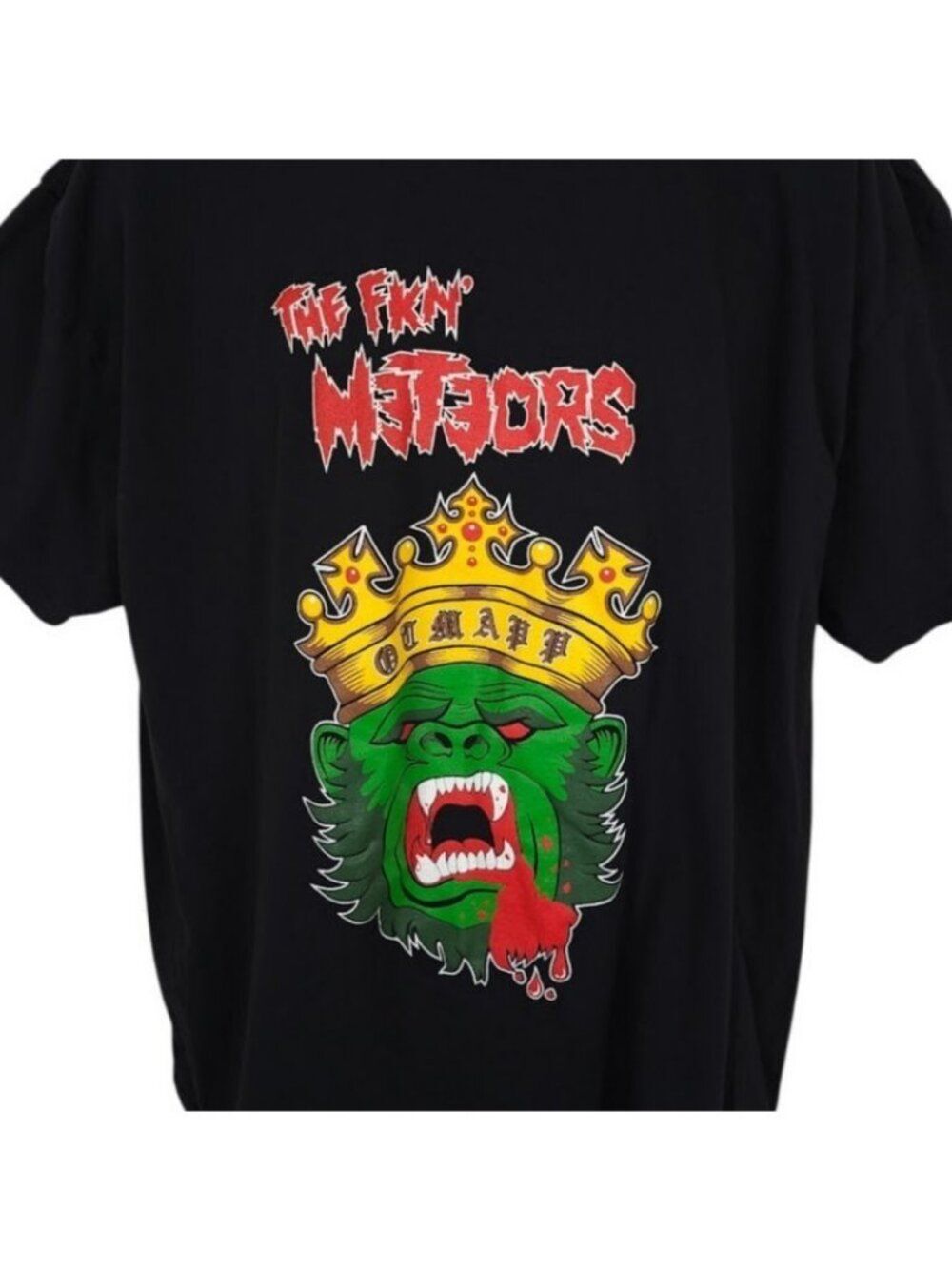 The Fkn Meteors T Shirt Mens Size 2XL Black OTMAPP Psychobilly Band Tee